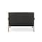 Baxton Studio Nikko Mid-century Black Faux Leather Wooden 2-Seater Loveseat 121-6746 - alternate 3